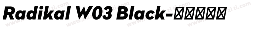 Radikal W03 Black字体转换